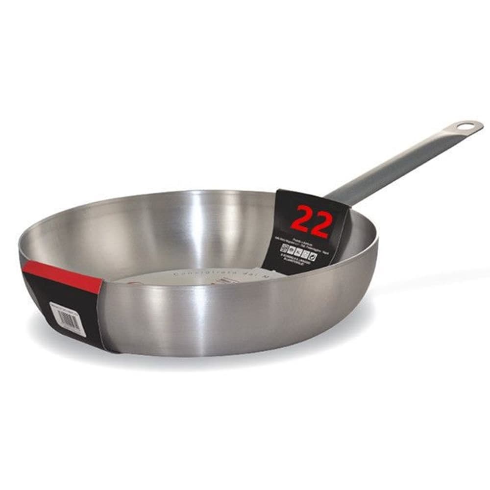 PADELLA ALTA SALTAPASTA PROFESSIONALE IN ALLUMINIO PER MANTECARE SPADELLARE Ø22-26CM in Padelle universali Trade Shop italia - Napoli, commercioVirtuoso.it