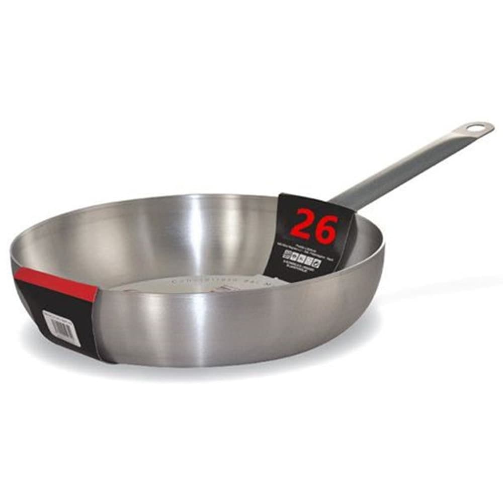 PADELLA ALTA SALTAPASTA PROFESSIONALE IN ALLUMINIO PER MANTECARE SPADELLARE Ø22-26CM - 4