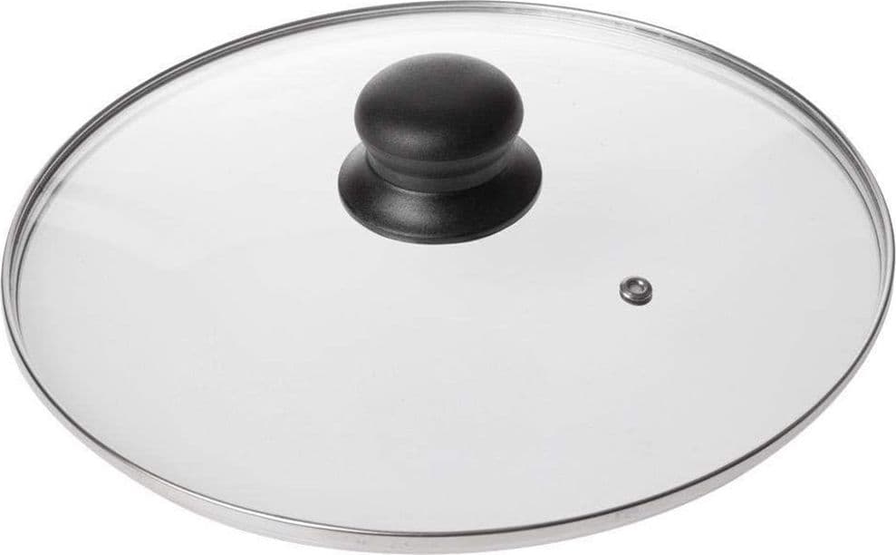 COPERCHIO IN VETRO RICAMBIO PER PENTOLA PADELLA Ø16-18-20-22-24-26-30-32CM POMELLO NERO in Coperchi per pentole Trade Shop italia - Napoli, commercioVirtuoso.it