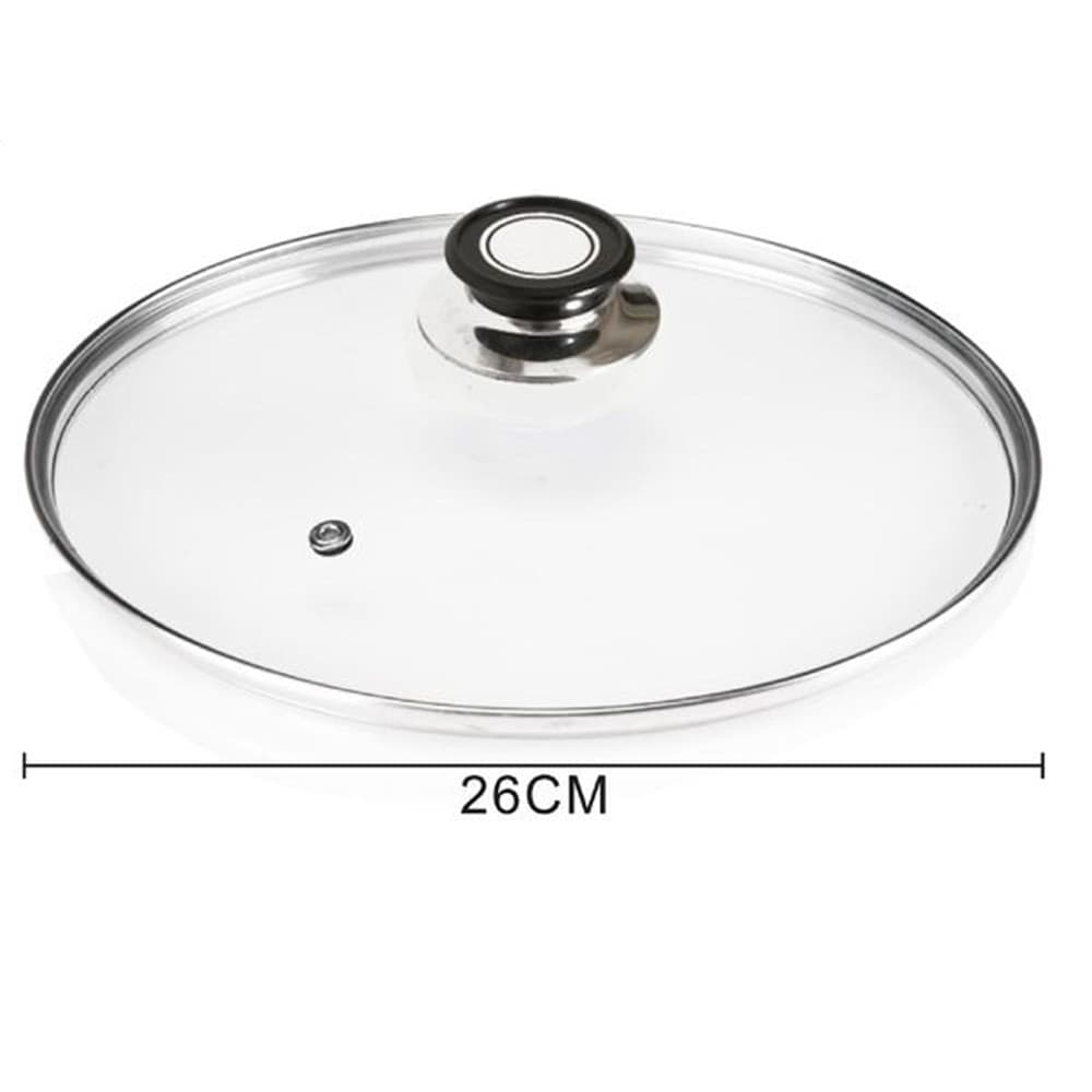 COPERCHIO IN VETRO ACCESSORIO PER PADELLA PENTOLE UNIVERSALE CON FORO VAPORE Ø18-26-30CM in Coperchi per pentole Trade Shop italia - Napoli, commercioVirtuoso.it