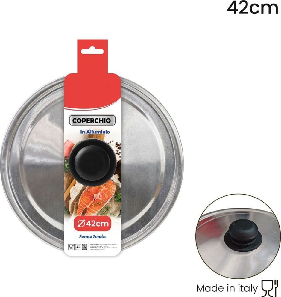 COPERCHIO IN ALLUMINIO TONDO Ø16-18-38-40-42CM PER PADELLE PENTOLE CASSERUOLE TEGAMI in Coperchi per pentole Trade Shop italia - Napoli, commercioVirtuoso.it