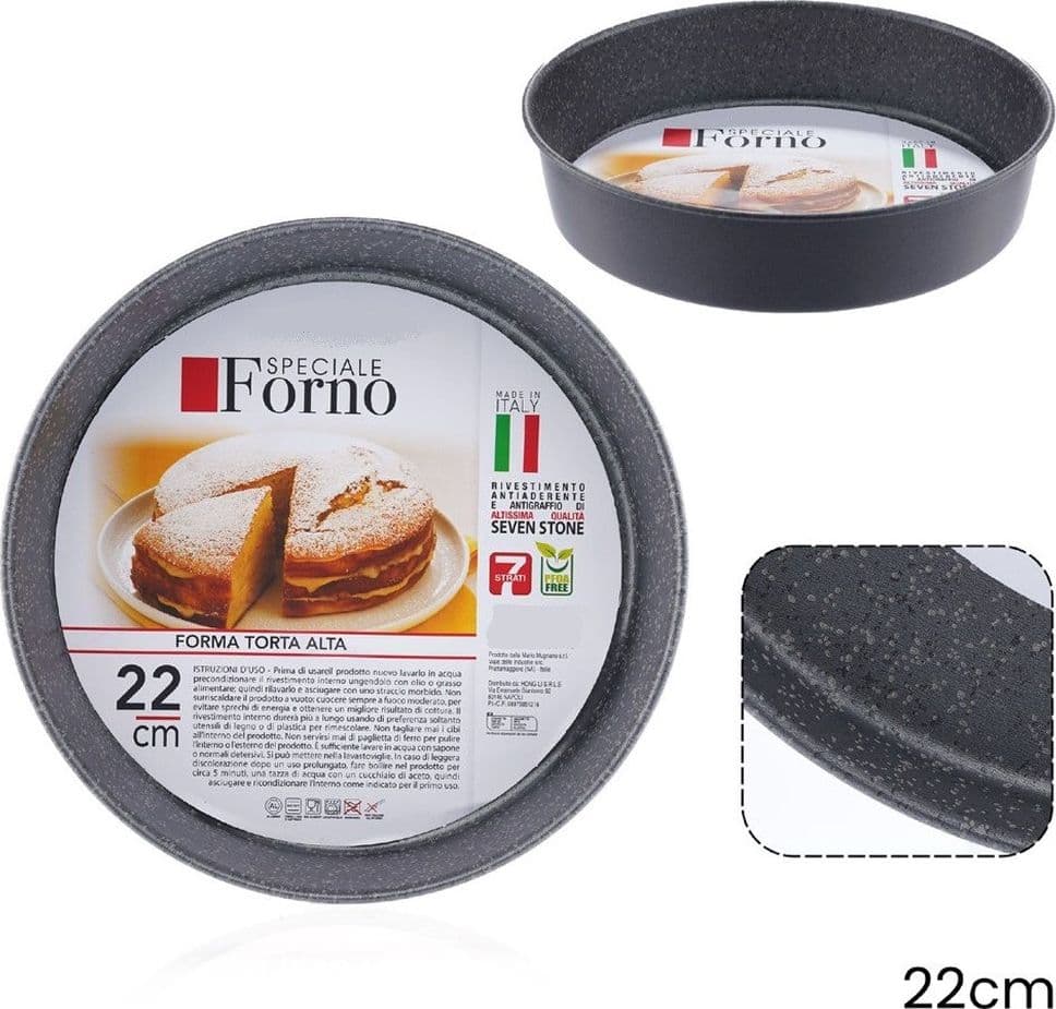 STAMPO TEGLIA FORMA TONDA TORTA ALTA ANTIADERENTE ANTIGRAFFIO DA FORNO Ø20-22-24-28-32CM in Teglie per pizza Trade Shop italia - Napoli, commercioVirtuoso.it