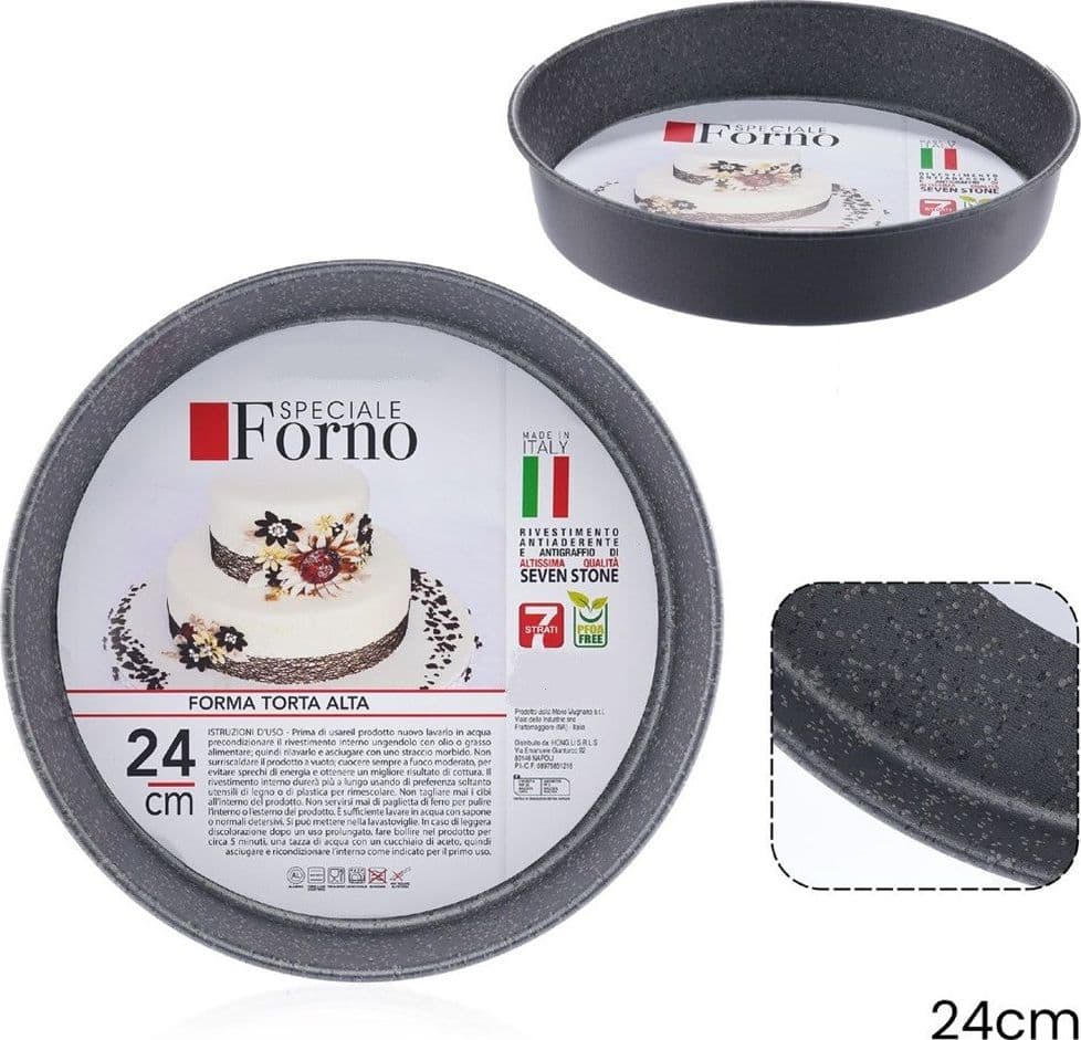 STAMPO TEGLIA FORMA TONDA TORTA ALTA ANTIADERENTE ANTIGRAFFIO DA FORNO Ø20-22-24-28-32CM in Teglie per pizza Trade Shop italia - Napoli, commercioVirtuoso.it