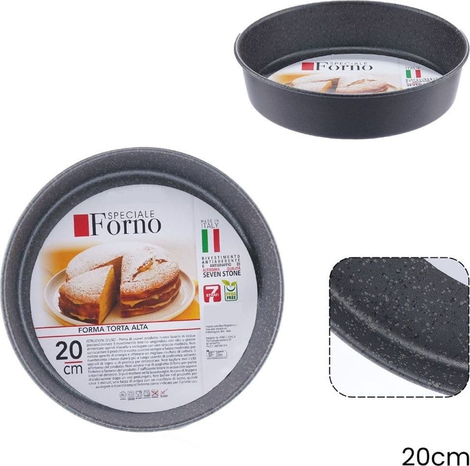 STAMPO TEGLIA FORMA TONDA TORTA ALTA ANTIADERENTE ANTIGRAFFIO DA FORNO Ø20-22-24-28-32CM in Teglie per pizza Trade Shop italia - Napoli, commercioVirtuoso.it