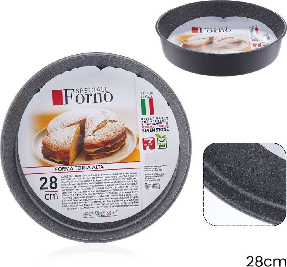 STAMPO TEGLIA FORMA TONDA TORTA ALTA ANTIADERENTE ANTIGRAFFIO DA FORNO Ø20-22-24-28-32CM in Teglie per pizza Trade Shop italia - Napoli, commercioVirtuoso.it