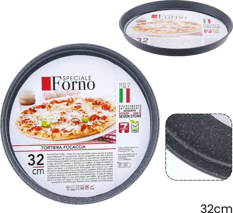 TEGLIA STAMPO TORTIERA FOCACCIA TONDA ANTIADERENTE ANTIGRAFFIO DA FORNO Ø22-26-28-30-32CM in Teglie tonde Trade Shop italia - Napoli, commercioVirtuoso.it