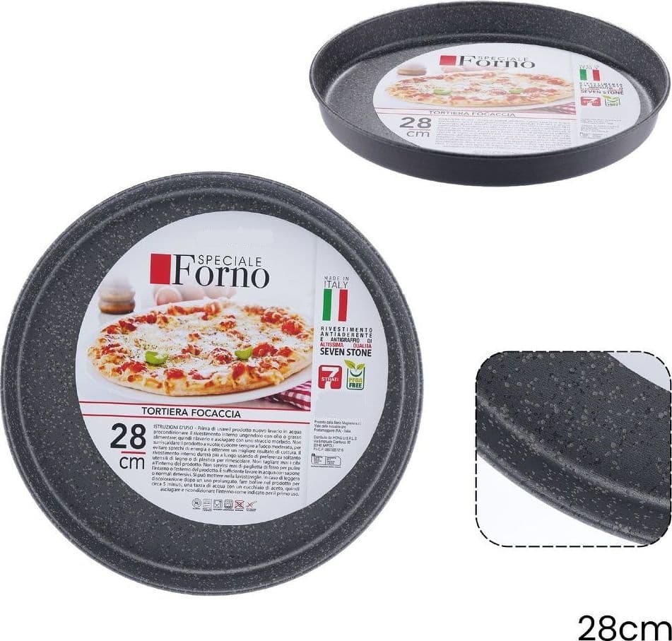 TEGLIA STAMPO TORTIERA FOCACCIA TONDA ANTIADERENTE ANTIGRAFFIO DA FORNO Ø22-26-28-30-32CM in Teglie tonde Trade Shop italia - Napoli, commercioVirtuoso.it