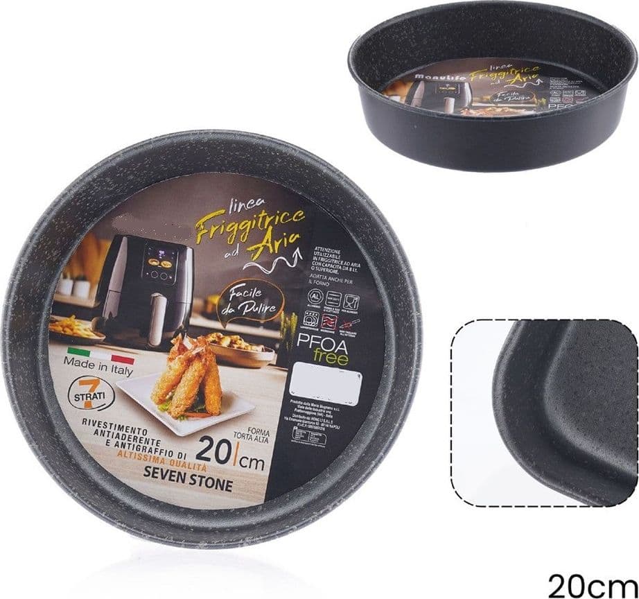 TEGLIA ROTONDA 20CM PER FRIGGITRICE AD ARIA FORNO ANTIADERENTE TORTIERA FOCACCIA 054095 in Accessori per friggitrici Trade Shop italia - Napoli, commercioVirtuoso.it