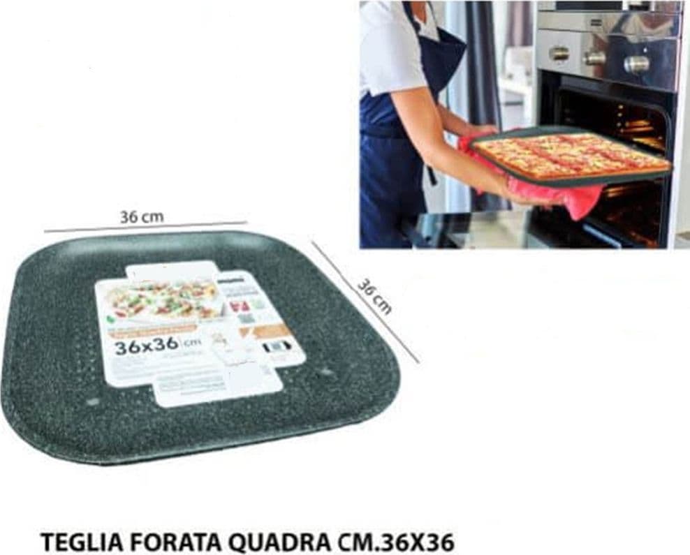 TEGLIA PIZZA FORATA RUOTO IN ALLUMINIO CON RIVESTIMENTO ANTIADERENTE IN VARIE FORME in Teglie per pizza Trade Shop italia - Napoli, commercioVirtuoso.it