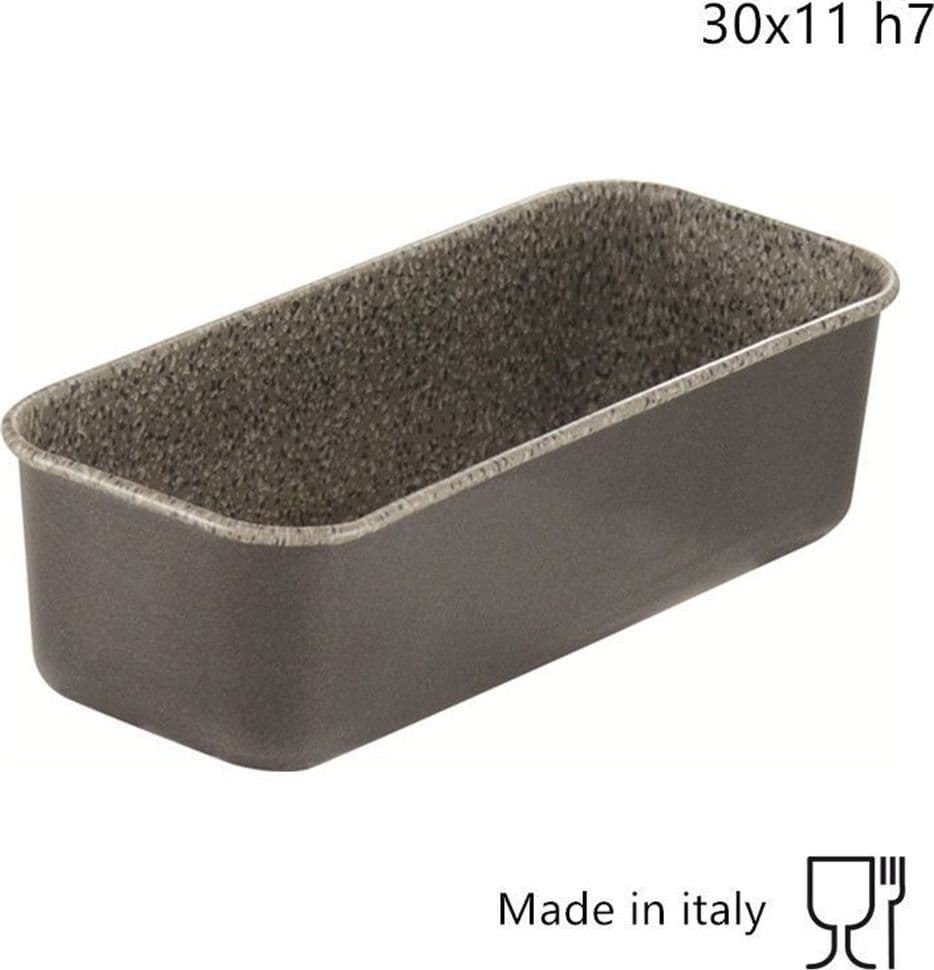 STAMPO FORMA PLUMCAKE TEGLIA IN ALLUMINIO ANTIADERENTE EFFETTO PIETRA 30X11XH7CM 037050M in Teglie a cerniera Trade Shop italia - Napoli, commercioVirtuoso.it