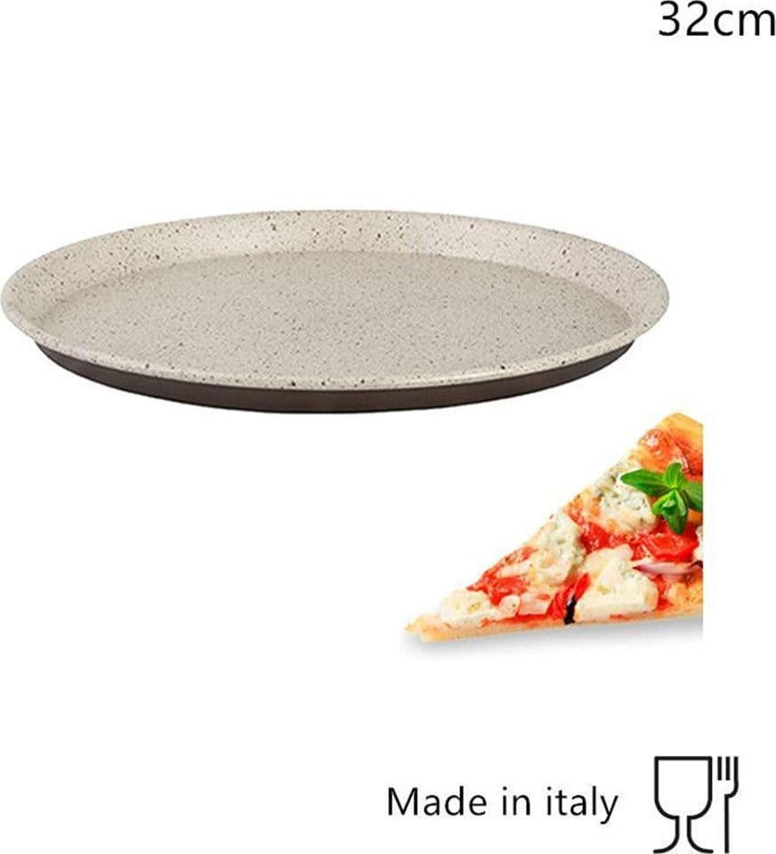 TORTIERA BORDATA BASSA PER PIZZA FORNO ROTONDA ANTIADERENTE 32CM RUSTIC CUCINA 367320 in Teglie per pizza Trade Shop italia - Napoli, commercioVirtuoso.it