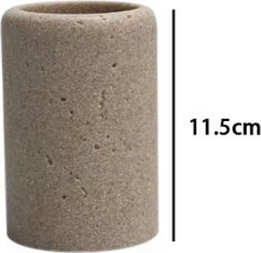 BICCHIERE PORTA SPAZZOLINI PIETRA CEMENTO NATURALE ACCESSORIO ARREDO DA BAGNO 87824 in Porta spazzolini Trade Shop italia - Napoli, commercioVirtuoso.it