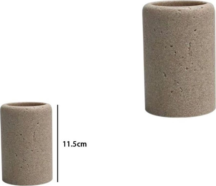 BICCHIERE PORTA SPAZZOLINI PIETRA CEMENTO NATURALE ACCESSORIO ARREDO DA BAGNO 87824 in Porta spazzolini Trade Shop italia - Napoli, commercioVirtuoso.it