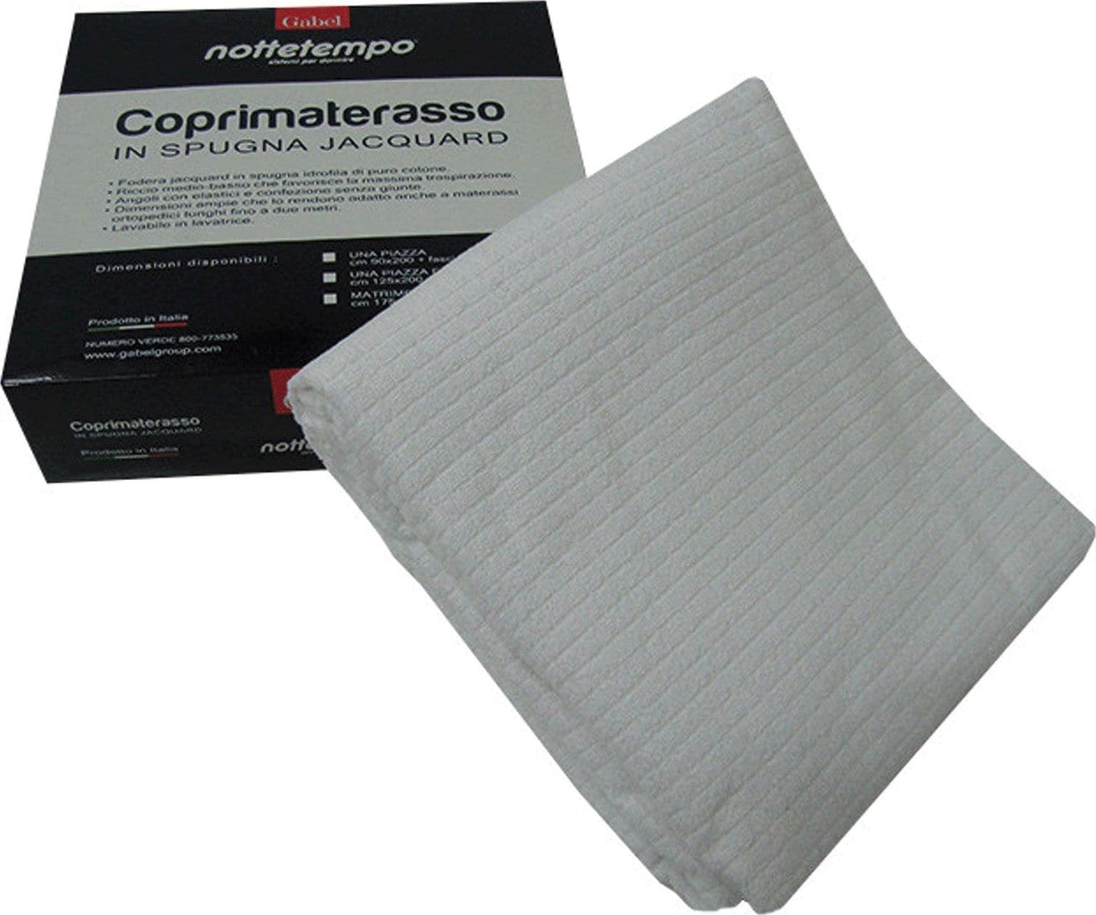 Coprimaterasso Singolo con angoli in Spugna Jacquard GABEL in Coprimaterassi e protezioni Collezione Casa - Trebisacce, commercioVirtuoso.it