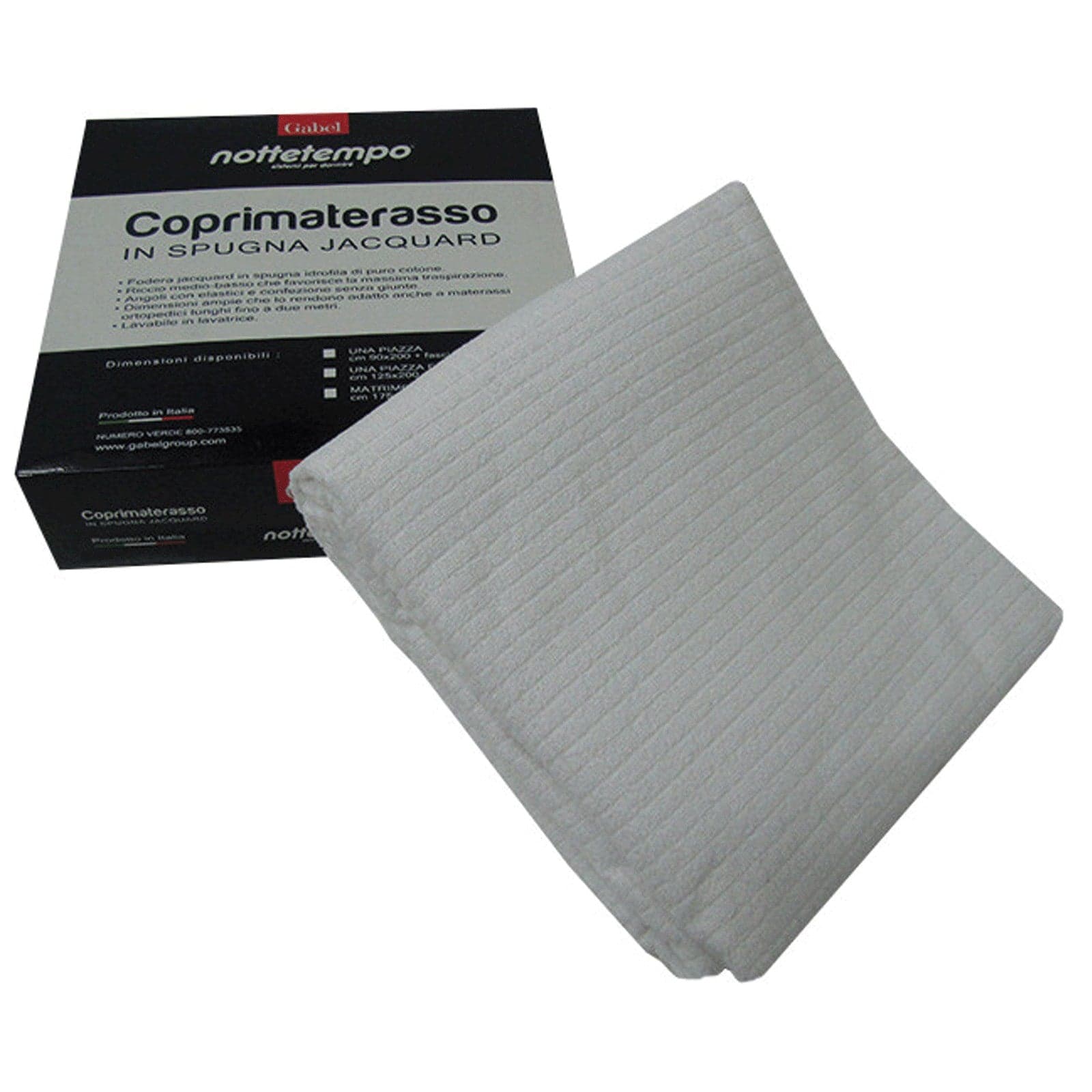 Coprimaterasso Singolo con angoli in Spugna Jacquard GABEL in Coprimaterassi e protezioni Collezione Casa - Trebisacce, commercioVirtuoso.it