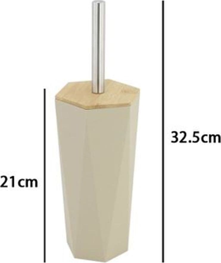 PORTA SCOPINO ESAGONALE GEOMETRICO BEIGE LEGNO CON SCOPETTINO SPAZZOLONE WC BAGNO 10844 in Scopini e porta scopini Trade Shop italia - Napoli, commercioVirtuoso.it