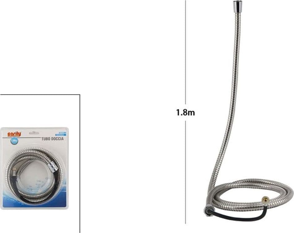 TUBO FLESSIBILE DOCCIA ACCIAIO CON SISTEMA SICUREZZA ANTISCOPPIO 1.8 MT BAGNO 69223 in Flessibili doccia Trade Shop italia - Napoli, commercioVirtuoso.it
