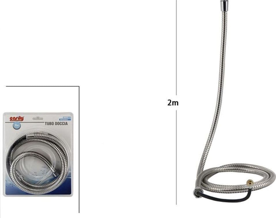TUBO FLESSIBILE DOCCIA IN ACCIAIO CON SISTEMA SICUREZZA ANTISCOPPIO 2 MT BAGNO 69224 in Flessibili doccia Trade Shop italia - Napoli, commercioVirtuoso.it