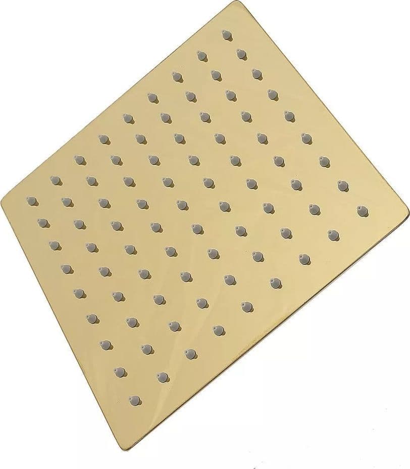 SOFFIONE DOCCIA ULTRA SLIM QUADRATO 25X25CM ORO SATINATO ATTACCO UNIVERSALE ½ BAGNO 87882 in Docce fisse Trade Shop italia - Napoli, commercioVirtuoso.it