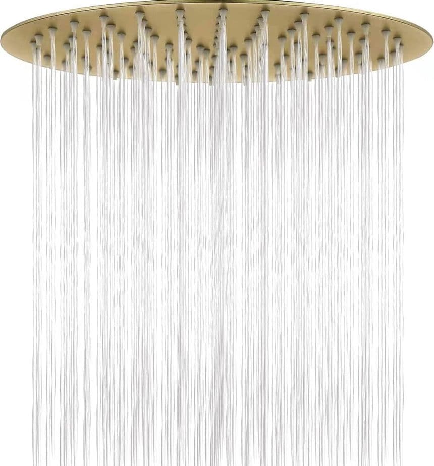SOFFIONE DOCCIA ULTRA SLIM ROTONDO Ø25CM ORO SATINATO ATTACCO UNIVERSALE ½ BAGNO 87884 in Docce fisse Trade Shop italia - Napoli, commercioVirtuoso.it