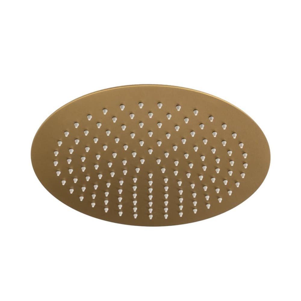 SOFFIONE DOCCIA ULTRA SLIM ROTONDO Ø25CM ORO SATINATO ATTACCO UNIVERSALE ½ BAGNO 87884 in Docce fisse Trade Shop italia - Napoli, commercioVirtuoso.it
