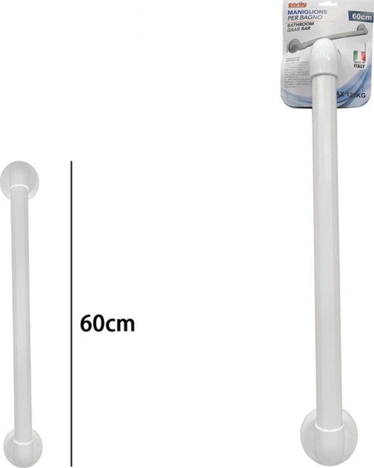 MANIGLIONE PER BAGNO 60CM DI SICUREZZA SOSTEGNO DOCCIA PER DISABILI ANZIANI BIANCO 005325 in Maniglie Trade Shop italia - Napoli, commercioVirtuoso.it