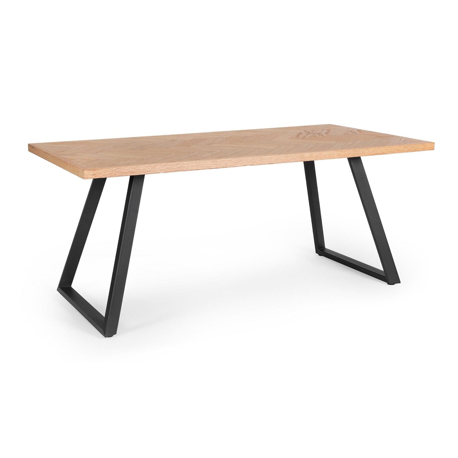 Tavolo "Dukat" con piano in MDF impiallacciato, gambe in acciaio da 180 x 90 x 76 cm - 10