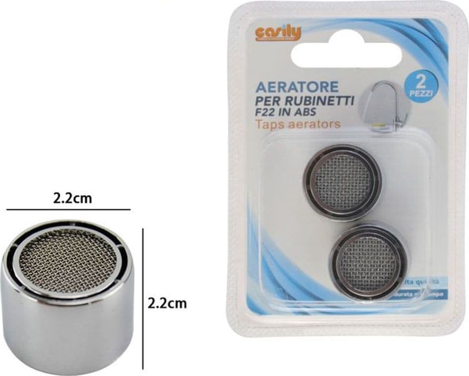 SET 2 PZ AERATORE PER RUBINETTI F22 IN ABS FILTRO FEMMINA ROMPIGETTO BAGNO CUCINA 52228 in Aeratori Trade Shop italia - Napoli, commercioVirtuoso.it