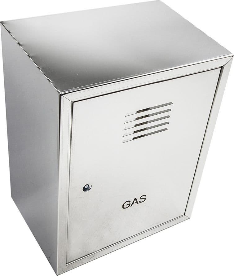 Cassetta gas H 55 x L 30 x P 30cm cassonetto contenitore inox per contatore - 2