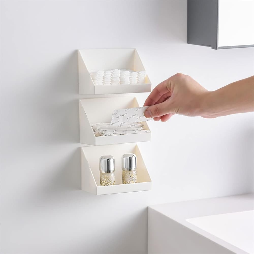 VASSOIO MULTIUSO ARMADIETTO ORGANIZZATORE ACCESSORI BAGNO TRUCCO BIANCO 227X77X83MM 10854 in Portasapone Trade Shop italia - Napoli, commercioVirtuoso.it