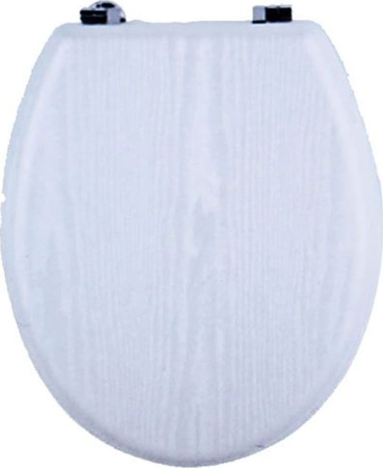 COPRIWATER COPRI SEDILE WC WATER BAGNO UNIVERSALE CON CERNIERE LEGNO BIANCO 52951A - 2