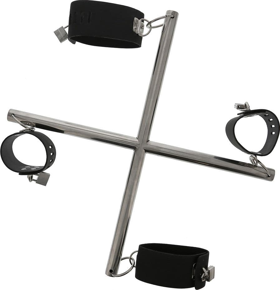 Barra a croce bondage Blaze manette e cavigliere Luxury metallo circa 43 cm BDSM in prodotto Erosdom - Palmi, commercioVirtuoso.it
