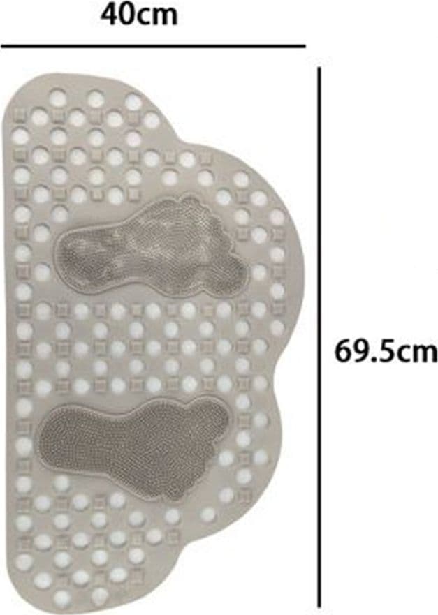 TAPPETO PER VASCA BAGNO DOCCIA ANTISCIVOLO FORMA NUVOLA CON IMPRONTE PIEDI 40X69,5CM 10788 in Tappetini da vasca Trade Shop italia - Napoli, commercioVirtuoso.it