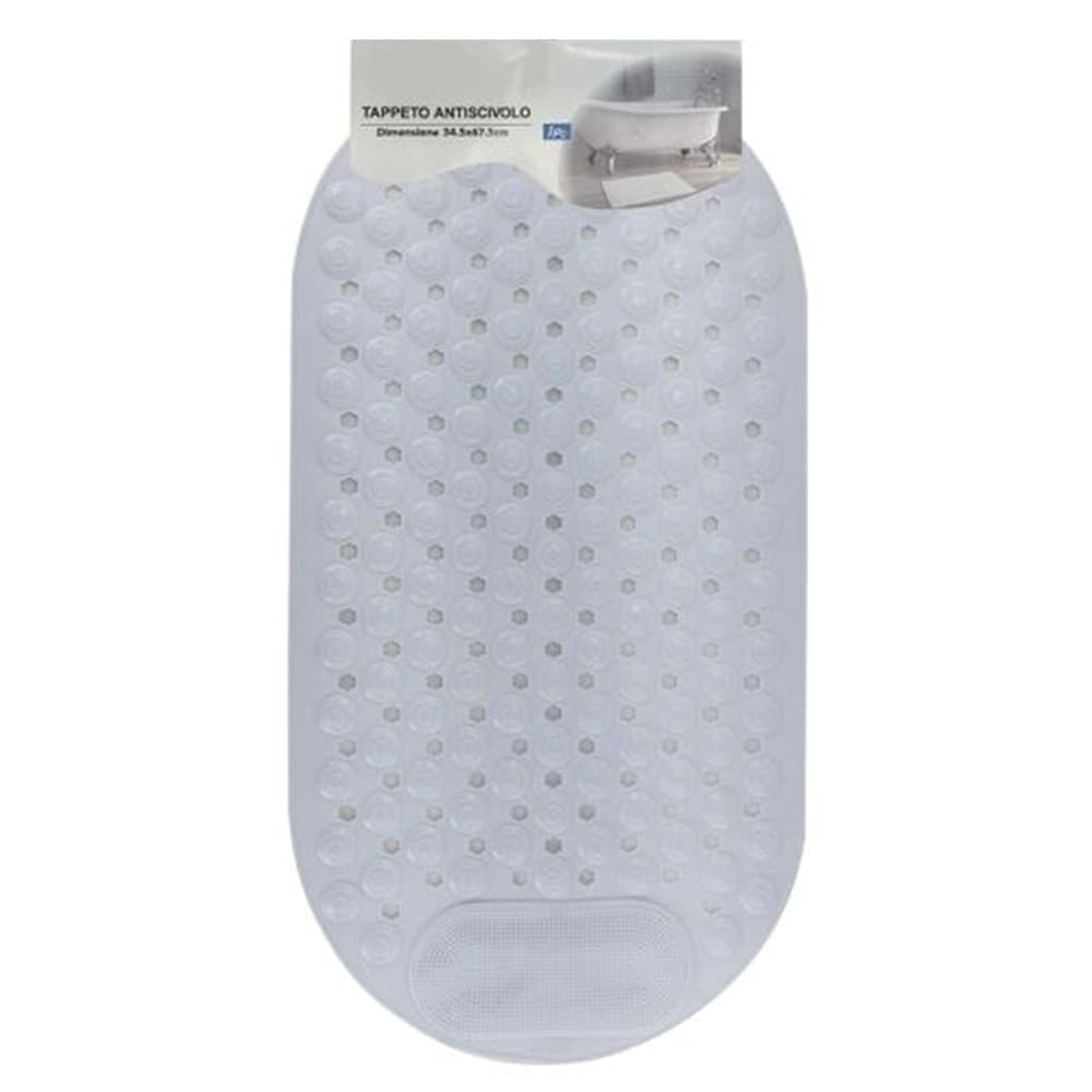 TAPPETO TAPPETINO ANTISCIVOLO PER VASCA DA BAGNO DOCCIA 34.5 X 67.5 CM BIANCO 10789