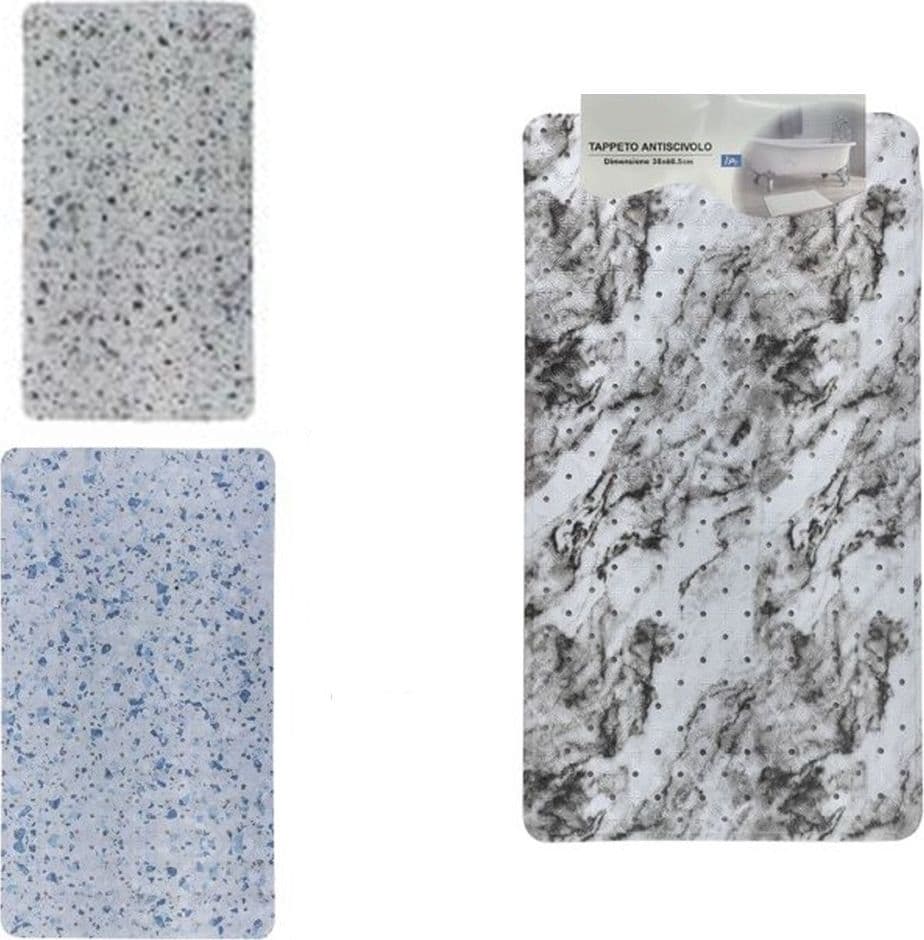 TAPPETO ANTISCIVOLO PER VASCA DA BAGNO DOCCIA 38 X 68.5 CM EFFETTO MARMO GRANITO 10793