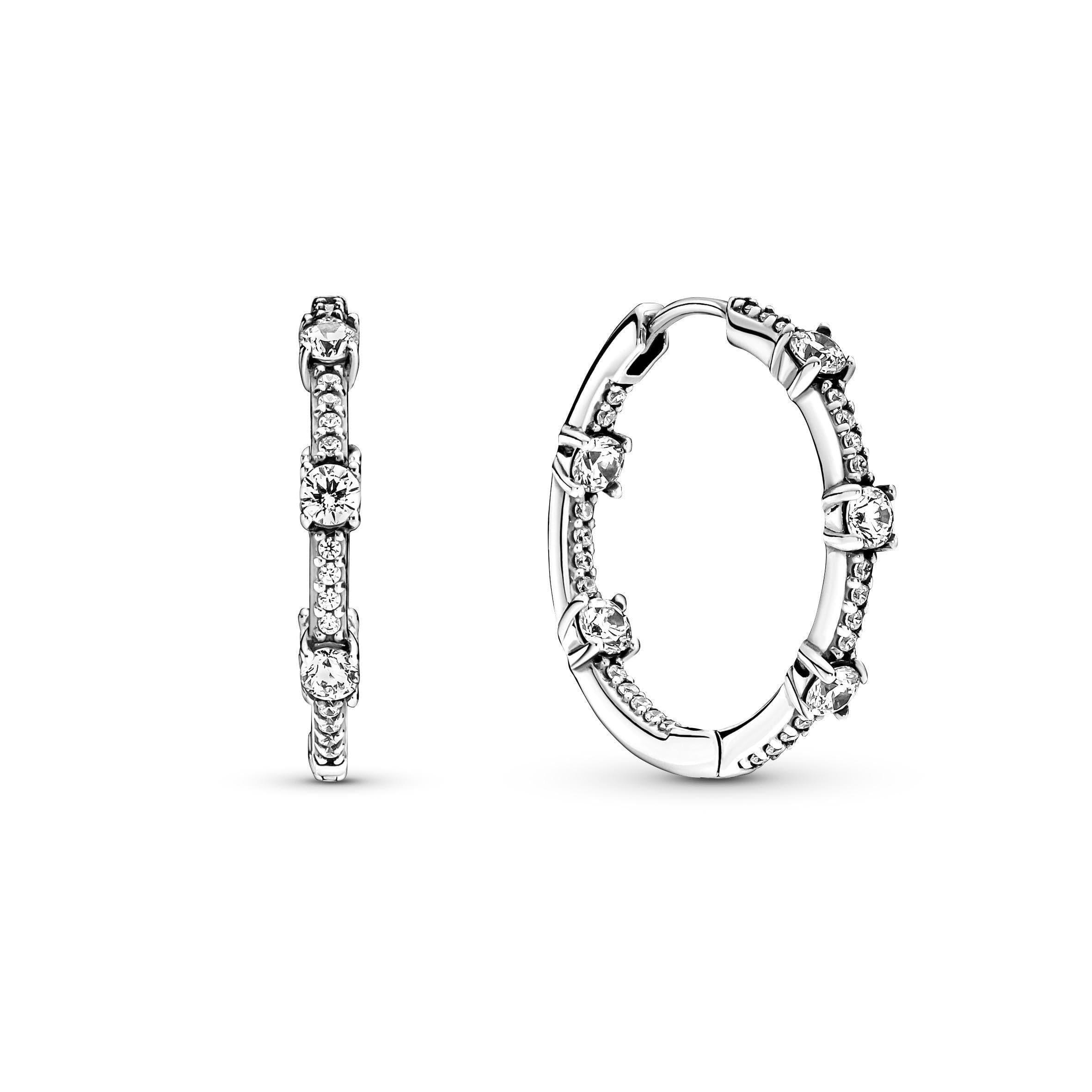 PANDORA Orecchini Cerchi con Pietre Luminose in Orecchini Alba Gioielli - Casoria, commercioVirtuoso.it