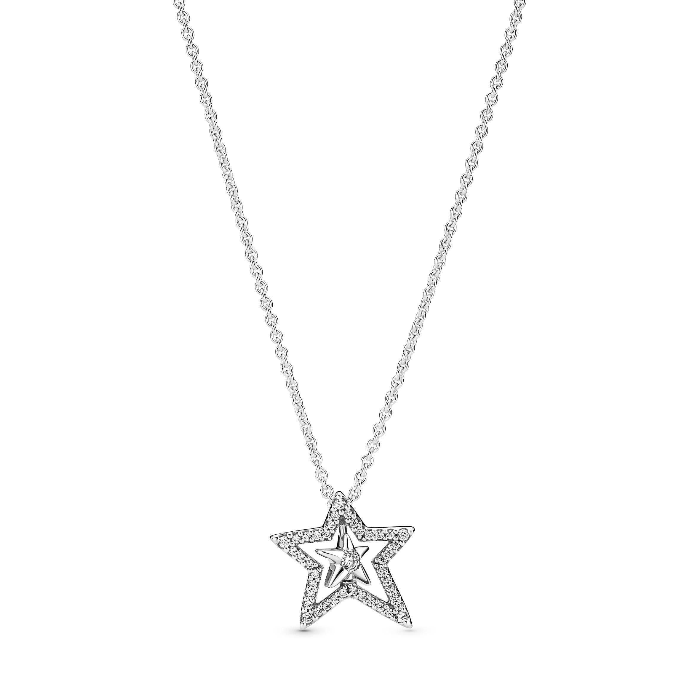 PANDORA - Collana Stella asimmetrica con pavé in Collane Alba Gioielli - Casoria, commercioVirtuoso.it