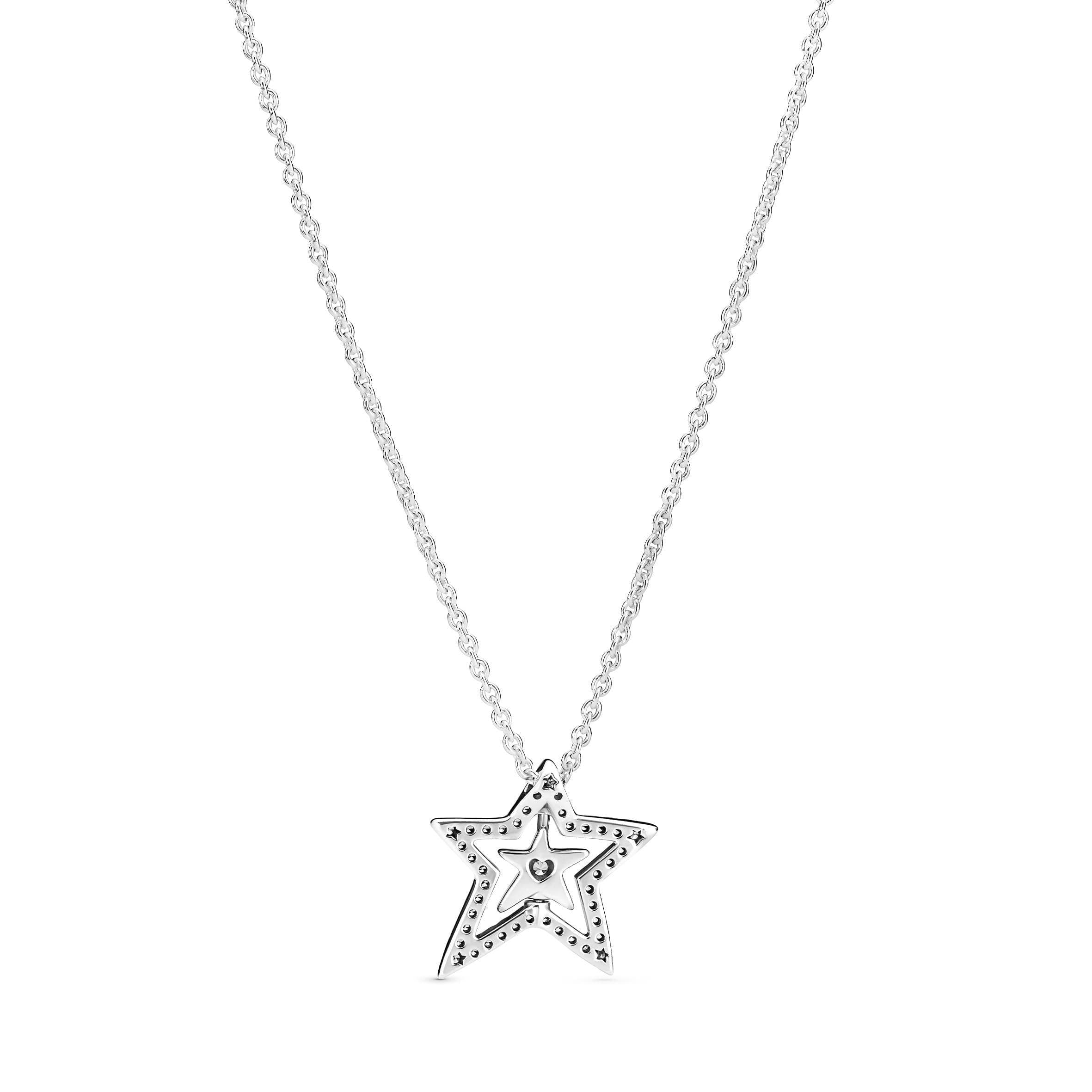 PANDORA  - Collana Stella asimmetrica con pavé in Collane Alba Gioielli - Casoria, commercioVirtuoso.it