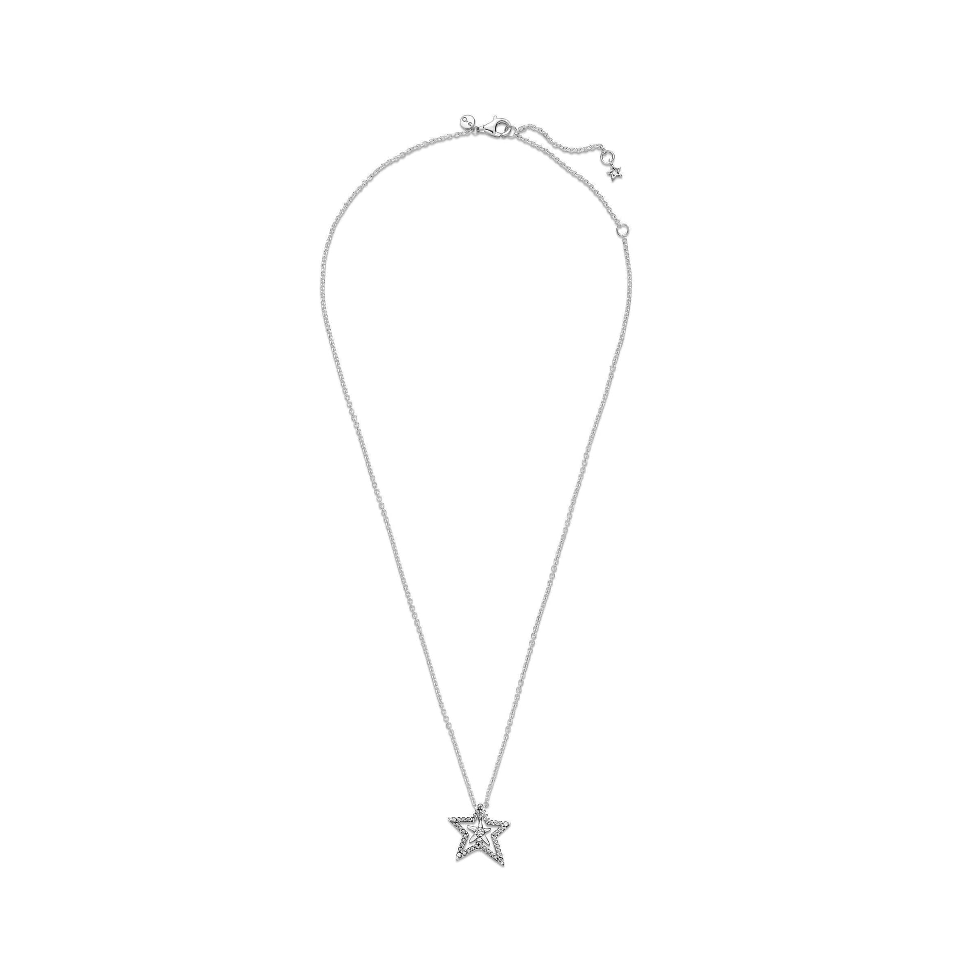 PANDORA  - Collana Stella asimmetrica con pavé in Collane Alba Gioielli - Casoria, commercioVirtuoso.it