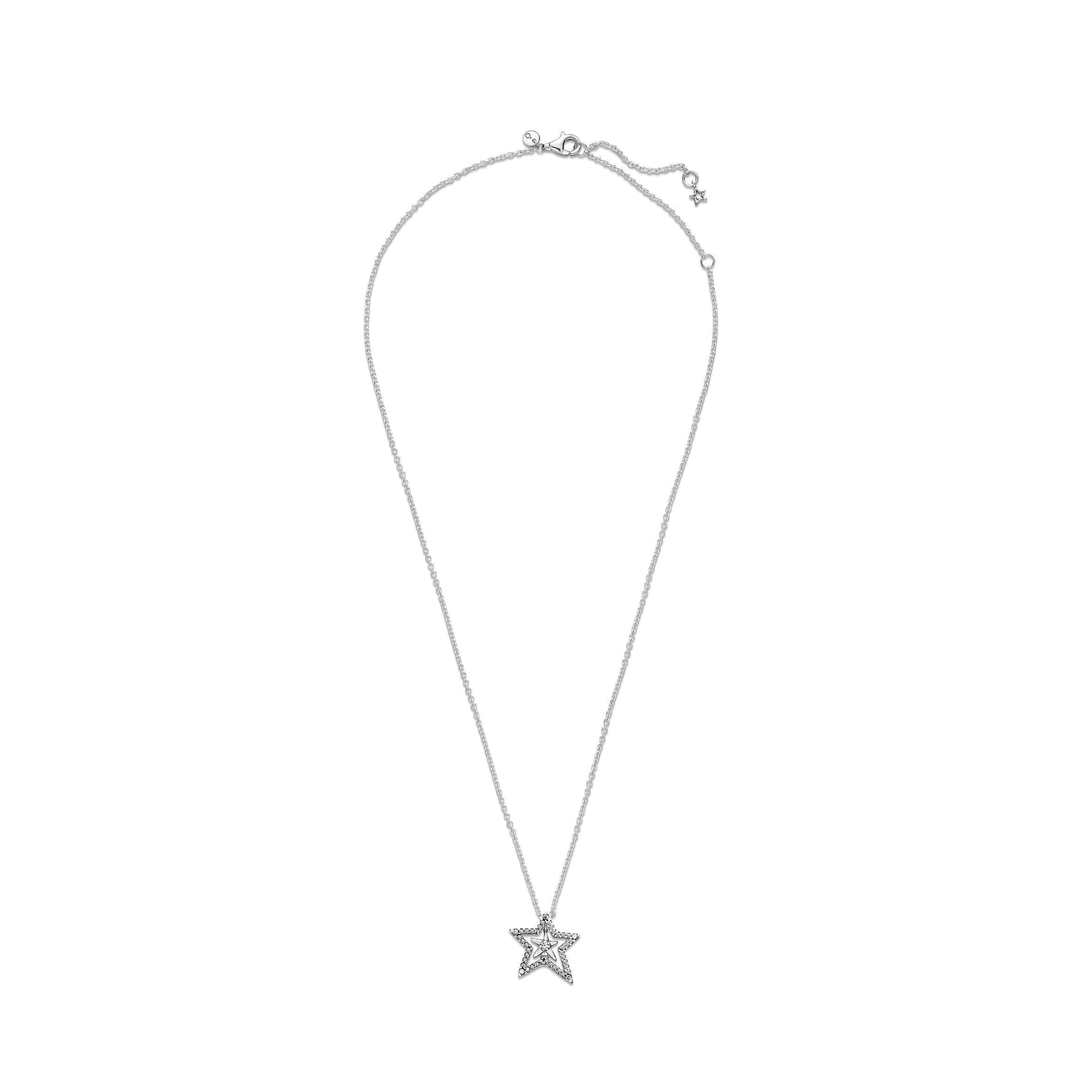 PANDORA  - Collana Stella asimmetrica con pavé in Collane Alba Gioielli - Casoria, commercioVirtuoso.it