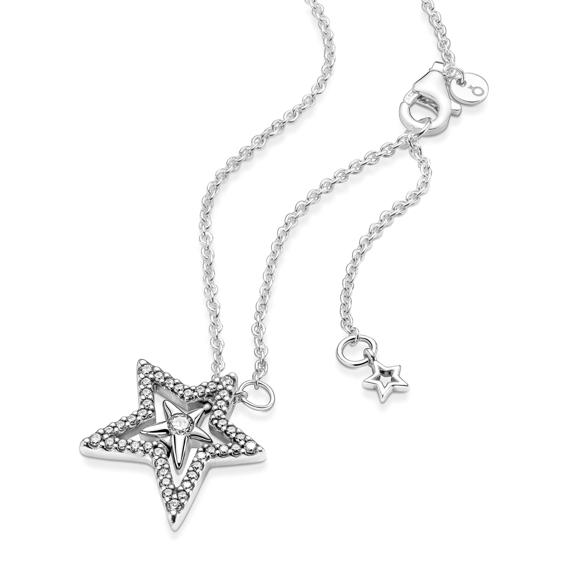 PANDORA  - Collana Stella asimmetrica con pavé in Collane Alba Gioielli - Casoria, commercioVirtuoso.it