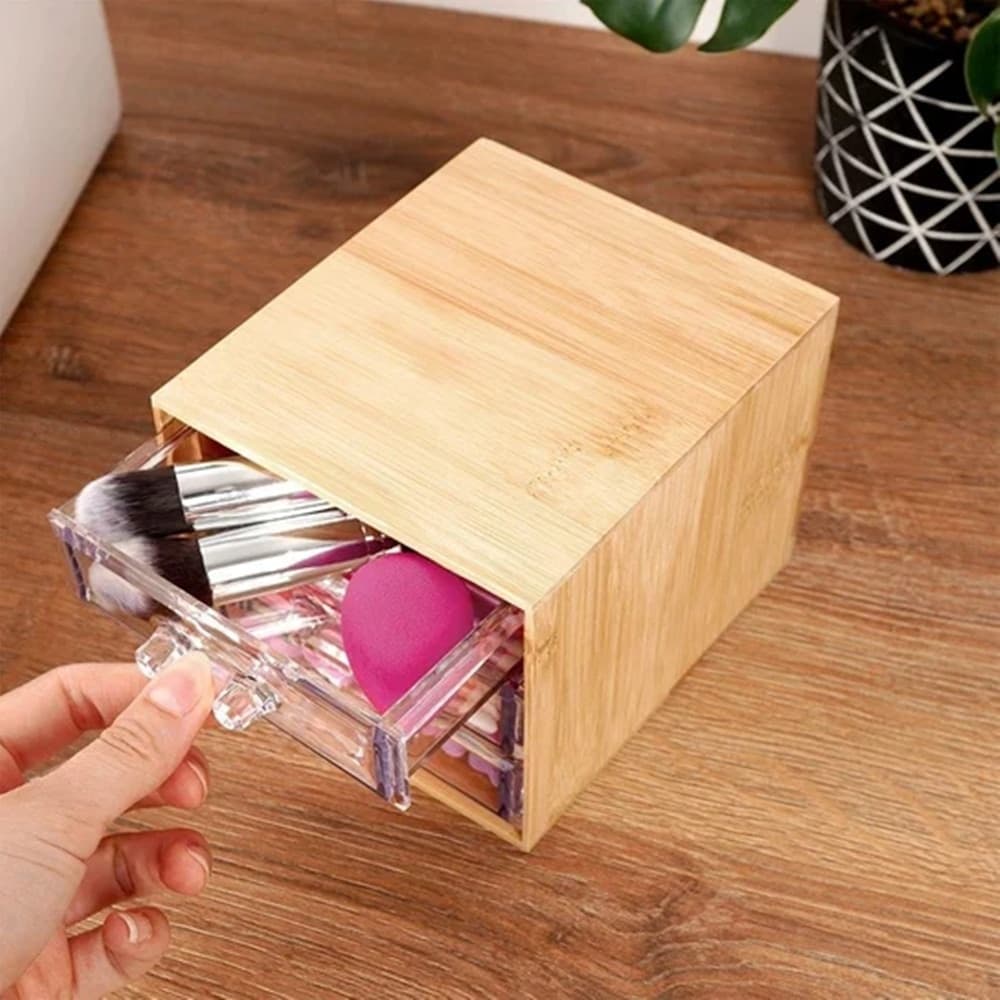 PORTA GIOIELLI COSMETICI CON 3 CASSETTI ORGANIZZATORE CASA IN LEGNO 12.3X15.3X11 CM 10830 in Cassettiere Trade Shop italia - Napoli, commercioVirtuoso.it