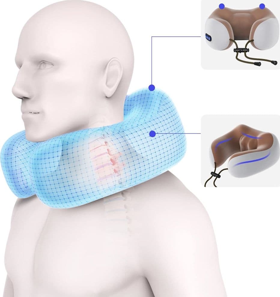 MASSAGGIATORE ELETTRICO MASSAGGIO CERVICALE SPALLA CUSCINO MASSAGGIANTE RELAX MUSCOLARE in Massaggiatori cervicali e da collo Trade Shop italia - Napoli, commercioVirtuoso.it