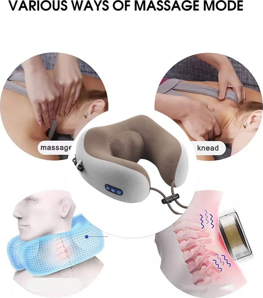 MASSAGGIATORE ELETTRICO MASSAGGIO CERVICALE SPALLA CUSCINO MASSAGGIANTE RELAX MUSCOLARE in Massaggiatori cervicali e da collo Trade Shop italia - Napoli, commercioVirtuoso.it