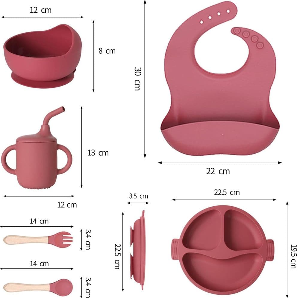 SET PAPPA SVEZZAMENTO BAMBINI 6PZ PIATTO CON VENTOSA CIOTOLA CUCCHIAIO BAVAGLINO TAZZA in Set di stoviglie Trade Shop italia - Napoli, commercioVirtuoso.it
