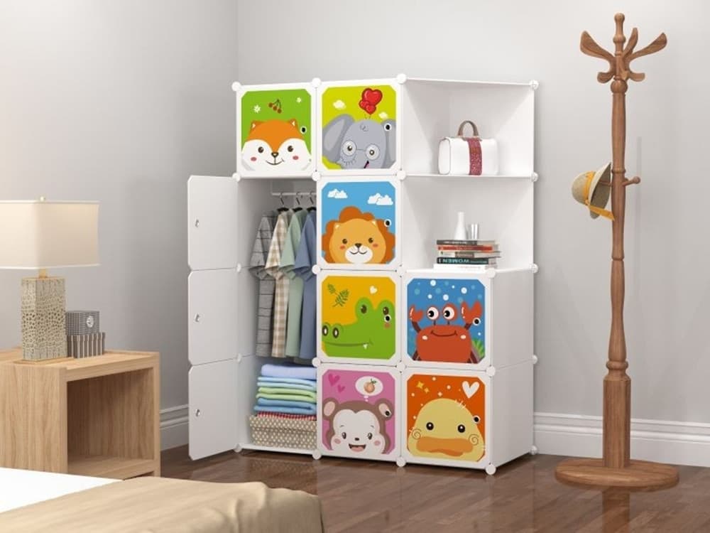 ARMADIO GUARDAROBA MODULARE A 10 CUBI CON ANTE DECORATE APPENDIABITI PERSONALIZZABILE in Armadi pieghevoli Trade Shop italia - Napoli, commercioVirtuoso.it