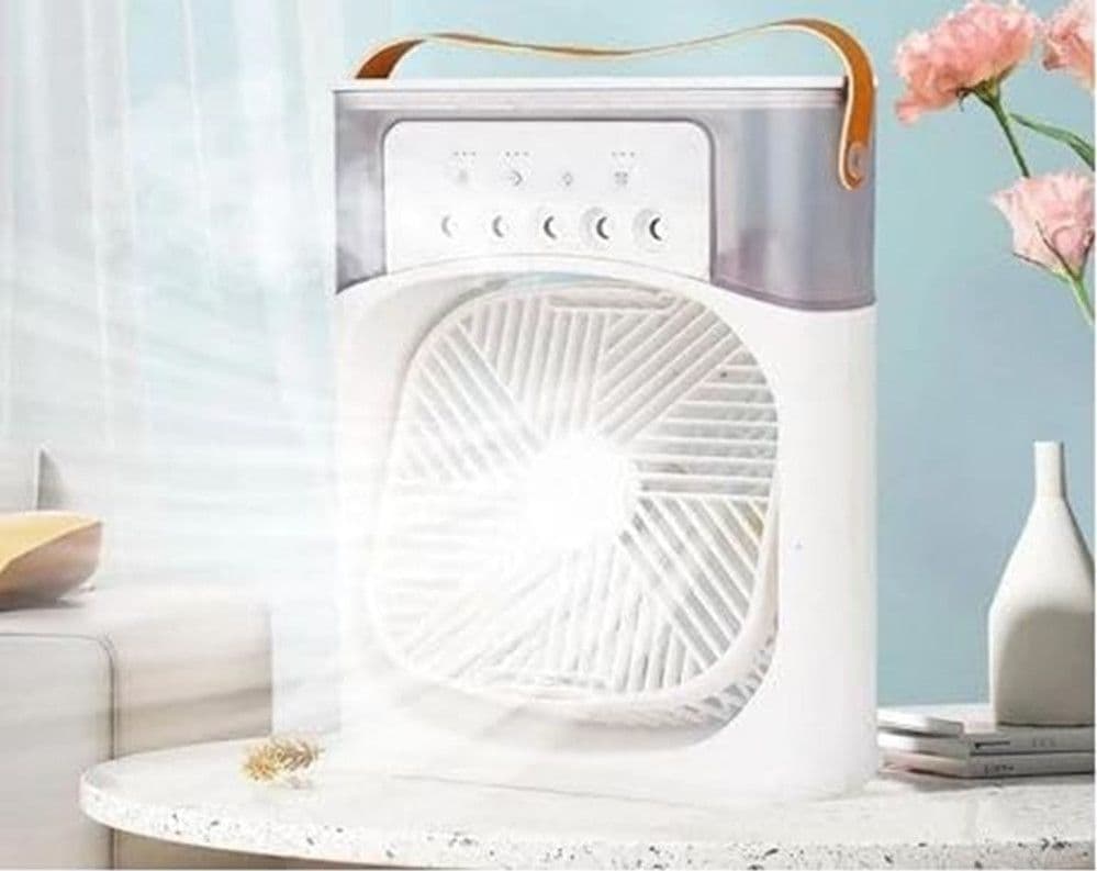 MINI VENTILATORE PORTATILE REFRIGERATORE LUCE LED A 7 COLORI 3 VELOCITÀ 3 MODALITÀ SPRUZZO in Ventilatori da tavolo Trade Shop italia - Napoli, commercioVirtuoso.it