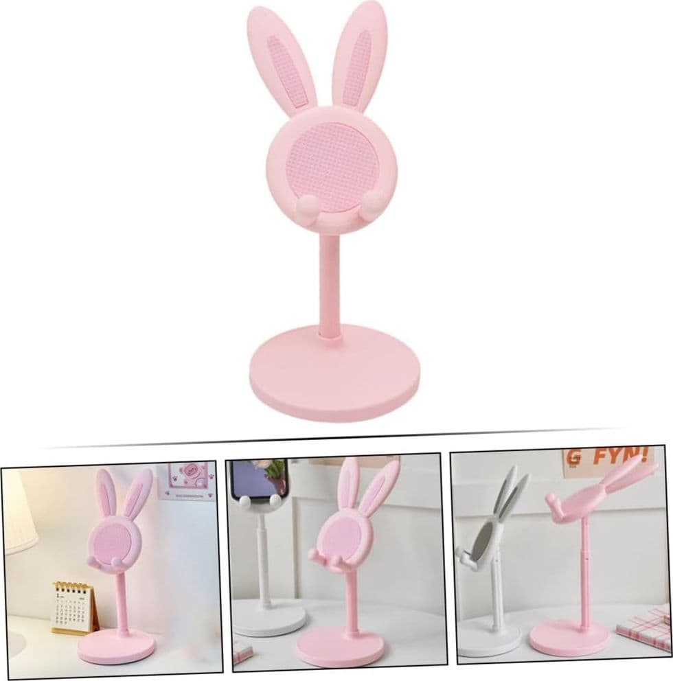 SUPPORTO PER TELEFONO CELLULARE FORMA DI CONIGLIETTO TREPPIEDE PORTATILE IN PLASTICA in Supporti Trade Shop italia - Napoli, commercioVirtuoso.it