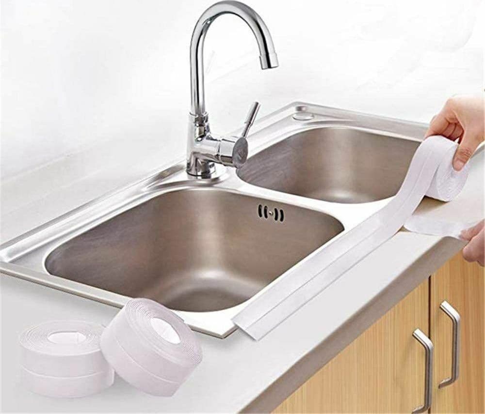 NASTRO SIGILLANTE PIEGHEVOLE IMPERMEABILE ANTIMUFFA PER BAGNO CUCINA 3.4 MT BIANCO in Nastro sigillante Trade Shop italia - Napoli, commercioVirtuoso.it