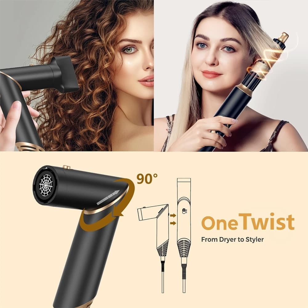 AIR STYLER 5IN1 SPAZZOLA CAPELLI AD ARIA CALDA ASCIUGACAPELLI LISCIO ONDE RICCI MULTIFUNZIONE in Asciugacapelli Trade Shop italia - Napoli, commercioVirtuoso.it